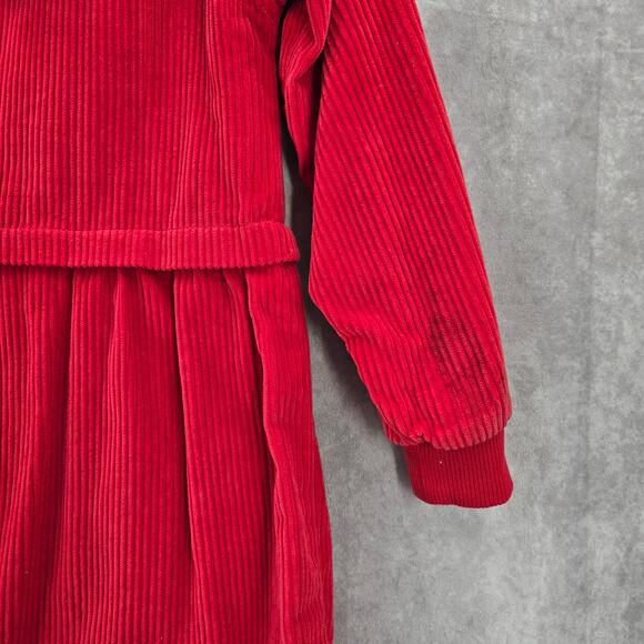 Crazy 8 Red Hood Fleece Sherpa Zip Cotton Pea Coat Jacket Girls Youth S Small - Picture 6 of 8